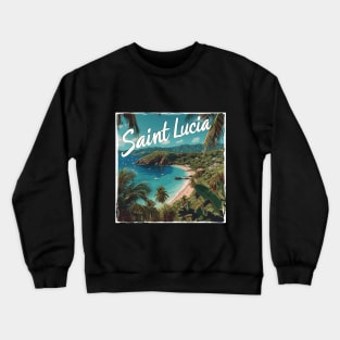 Saint Lucia (White Lettering) Crewneck Sweatshirt